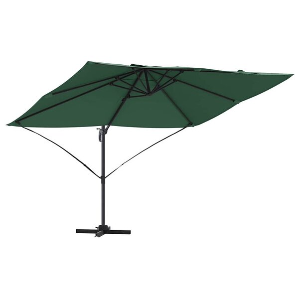 vidaXL Parasol 351 x 250 x 260 cm Polyester et Aluminium Vert