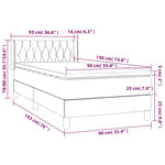vidaXL Sommier à lattes de lit avec matelas Marron foncé 90x190 cm