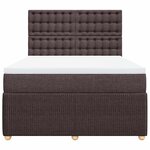 vidaXL Sommier à lattes de lit avec matelas Marron foncé 140x190 cm