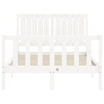vidaXL Cadre de lit sans matelas blanc bois de pin massif