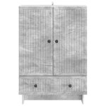 vidaXL Buffet Gris Béton 66 x 34 5 x 95 cm Bois d’ingénierie
