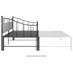 vidaXL Cadre de canapé-lit extensible sans matelas Noir Métal 90x200cm