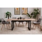 Table à manger extensible - chêne sonoma et anthracite - 160-200 cm - DENVER