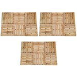vidaXL Dalles de terrasse 18 Pièces 50x50 cm Bois Marron