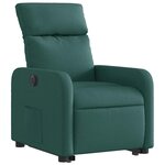 vidaXL Fauteuil inclinable électrique vert foncé tissu