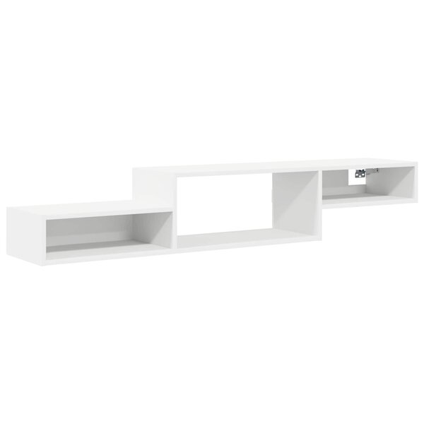 vidaXL Meuble TV mural Montage mural Blanc 150 x 28 x 26 cm
