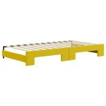 vidaXL Lit de jour avec gigogne et matelas jaune 100x200 cm velours
