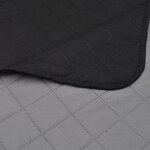vidaXL Couvre-lit à double face matelassé Noir/Gris 170x210 cm