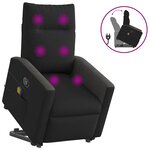 vidaXL Fauteuil de massage inclinable Noir Tissu
