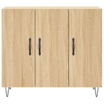 vidaXL Buffet chêne sonoma 90x34x80 cm bois d'ingénierie