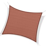 Voile d'ombrage carré 3 x 3 m polyéthylène haute densité résistant aux UV coloris rouille