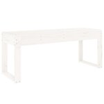 vidaXL Banc de jardin blanc 110x38x45 cm bois massif de pin