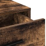 Meuble coiffeuse vidaXL avec lumières LED en chêne fumé 79x41x135 cm