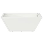 vidaXL Planteur en métal Blanc stylé Métal 40 x 40 x 15 cm