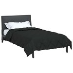 vidaXL Duvet complet toute l'année Noir 220 x 155 cm Microfibre