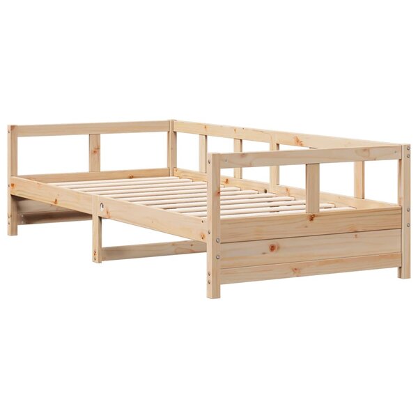 vidaXL Lit de jour naturel 80x200 cm bois de pin massif