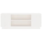 vidaXL Meuble TV Blanc 110x35x40 5 cm Bois de pin massif