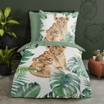 Good Morning Housse de couette enfant JUNGLE 135x200 cm Vert