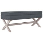 Tabouret de rangement 110 x 45 x 49 cm velours gris foncé 02_0011024