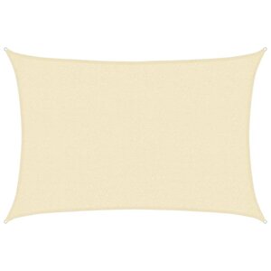 vidaXL Voile d'ombrage 160 g/m² Crème 2 5x4 m PEHD