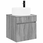 vidaXL Meuble de lavabo mural Sonoma gris 49 x 44 5 x 65 5 cm