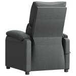 vidaXL Fauteuil inclinable électrique Gris foncé Tissu