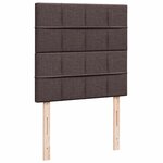 vidaXL Sommier à lattes de lit avec matelas Marron foncé 90x200 cm