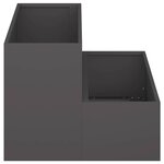 vidaXL Cache-pot de jardin Noir 100 x 60 x 45 cm Acier