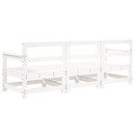 vidaXL Salon de jardin 3 Pièces blanc bois massif de pin