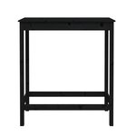 vidaXL Table de bar Noir 100x50x110 cm Bois massif de pin