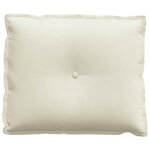 vidaXL Coussin de Dos Crème 60 x 50 cm Tissu en velours côtelé