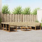 vidaXL Ensemble de canapés d'extérieur 10 Pièces Naturel et Beige