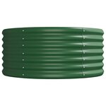 vidaXL Lit surélevé de jardin Acier enduit de poudre 512x80x36 cm Vert