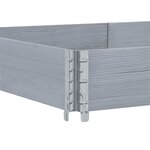 vidaXL Jardinière gris 150x100 cm bois de pin massif