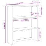 vidaXL Hutch "ASKIM" 91x30x104 cm Bois massif de pin