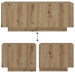 vidaXL Table de chevet chêne artisanal 100x35x40 cm bois d’ingénierie