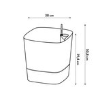 Pot de fleur Plastique Carré Greensense Aqua Care Gris Charbon 38 x 38 x 38 9 cm 31 L