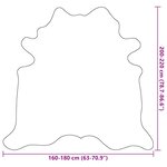 vidaXL Tapis en peau de vache véritable marron et blanc 180x220 cm