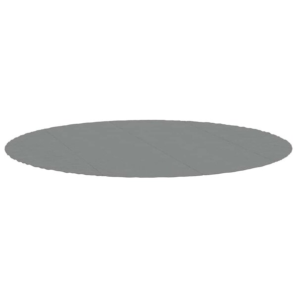 vidaXL Bâche de piscine gris clair Ø458 cm géotextile polyester