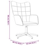 vidaXL Chaise de relaxation avec tabouret Blanc crème Velours et PVC