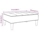 vidaXL Repose-pied noir 77x55x31 cm velours