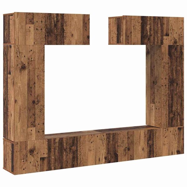 vidaXL Set de Meubles TV 6 Pièces Bois ancien 200 x 30 x 150 cm