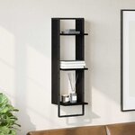 vidaXL Étagère Murale Chêne noir 30 x 25 x 100 cm Bois d'ingénierie