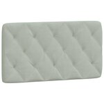 vidaXL Cadre de lit sans matelas gris clair 100x200 cm velours