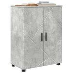 vidaXL Cabinet de salle de bain avec porte Gris béton 60 x 35 x 80 cm