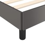 vidaXL Cadre de lit avec tête de lit Gris 140x200 cm Similicuir