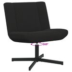 vidaXL Chaise d'accent Noire Tissu  Métal Moyenne Pivotante