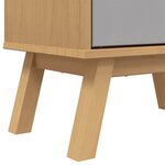 vidaXL Armoire à chaussures OLDEN gris et marron bois massif de pin