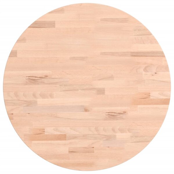 vidaXL Dessus de table Ø50x4 cm rond bois massif de hêtre