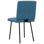 vidaXL Chaises à manger lot de 6 bleu velours